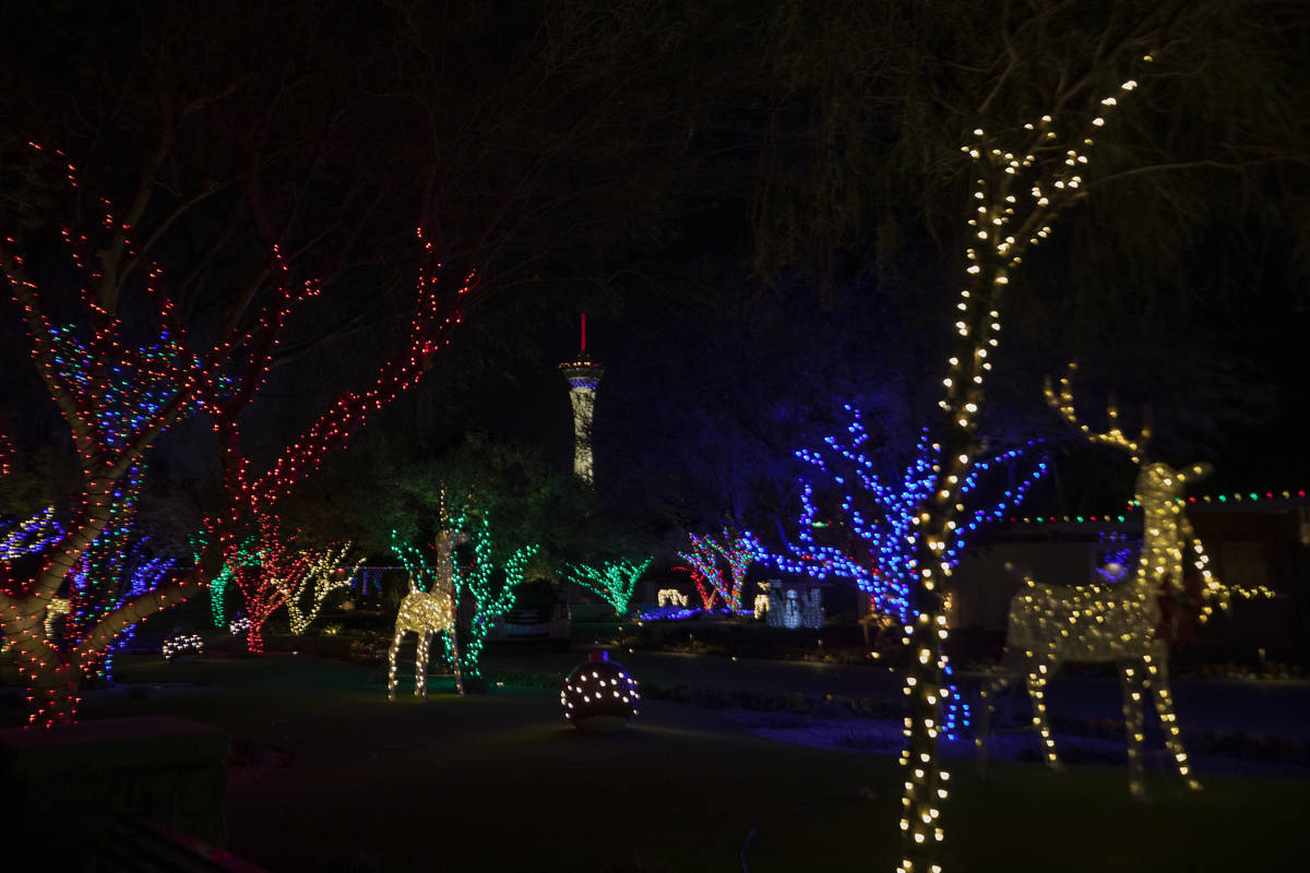 A Las Vegas resident's home on South Birch Street is decorated for the season and listed on the ...