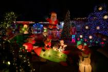 A house on East Houston Drive is decorated for the season and listed on the Parents of Las Vega ...