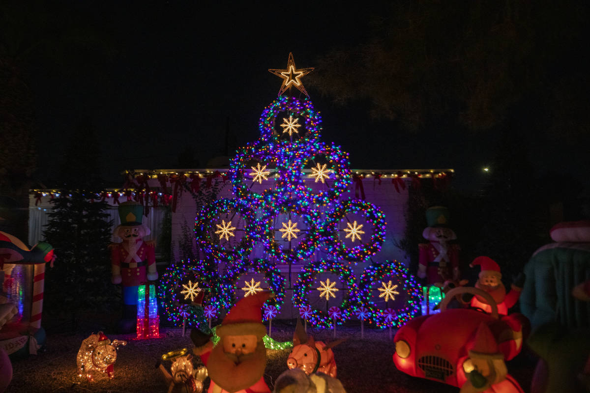 A house located on East Houston Drive is seen decorated for the season and listed on the Parent ...
