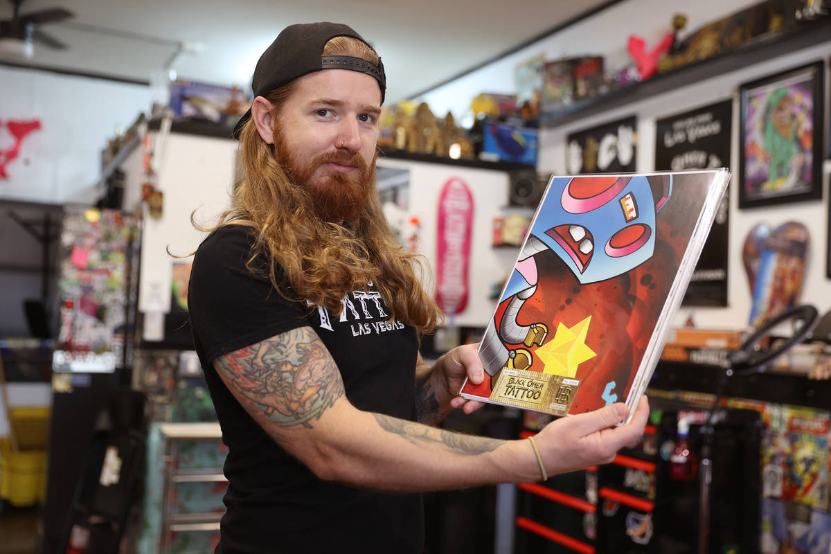 Caleb Cashew, owner of Black Omen Tattoo, is raffling off his business and inventory to one luc ...