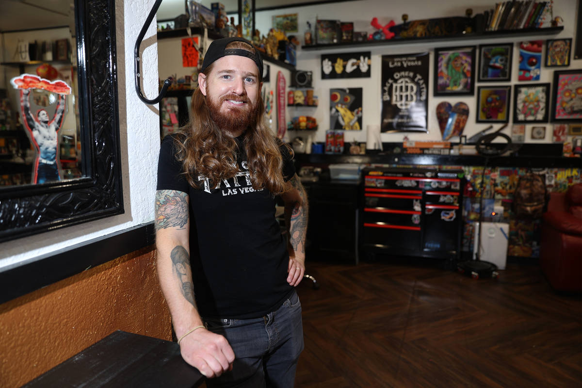Caleb Cashew, owner of Black Omen Tattoo, is raffling off his business and inventory to one luc ...
