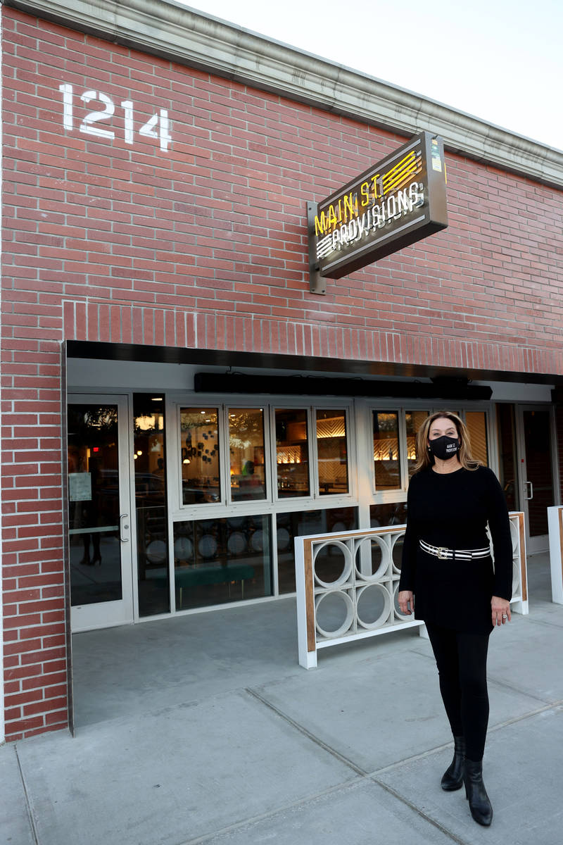 Main St. Provisions owner Kim Owens at her downtown Las Vegas restaurant, Dec. 2, 2020. Owens w ...