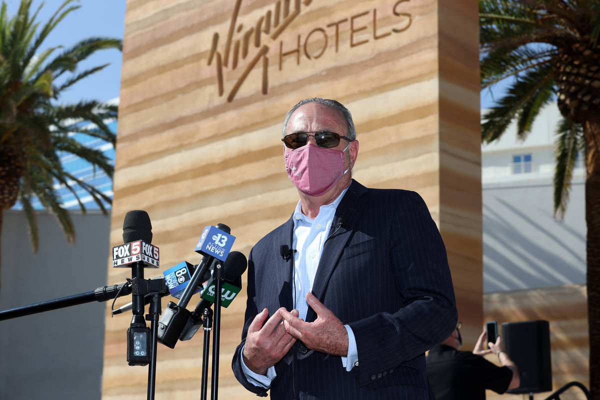 Richard “Boz” Bosworth speaks during a press conference to announce the reopening of the Vi ...
