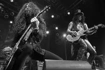 Las Vegas rocker Frankie Sidoris, left, is a member of Slash's band Myles Kennedy and the Consp ...