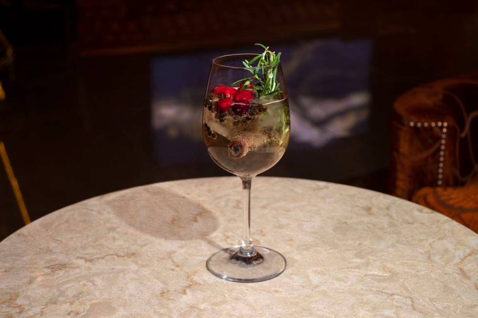 Gin-gle All the Way at the Casbar Lounge at the Sahara has numerous assertive flavors. (Sahara)
