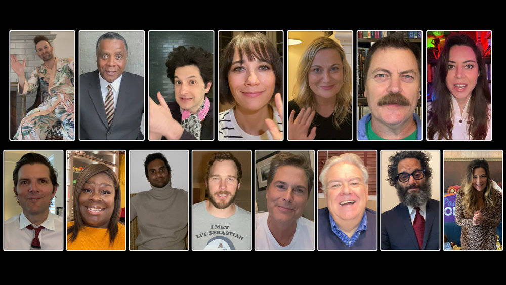The cast of "Parks and Recreation" reunited remotely for a new episode of the series to raise m ...