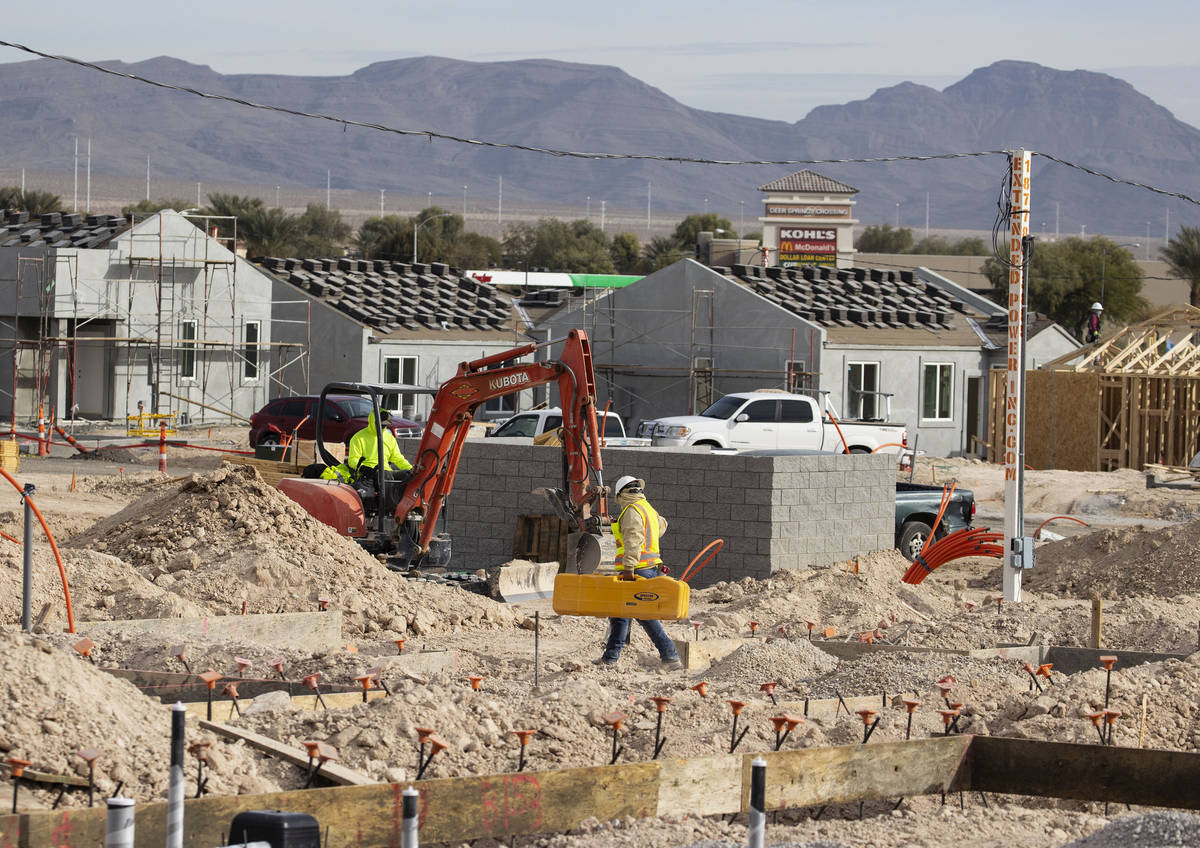 Moderne at Centennial construction site where single-story single-family rental homes are under ...