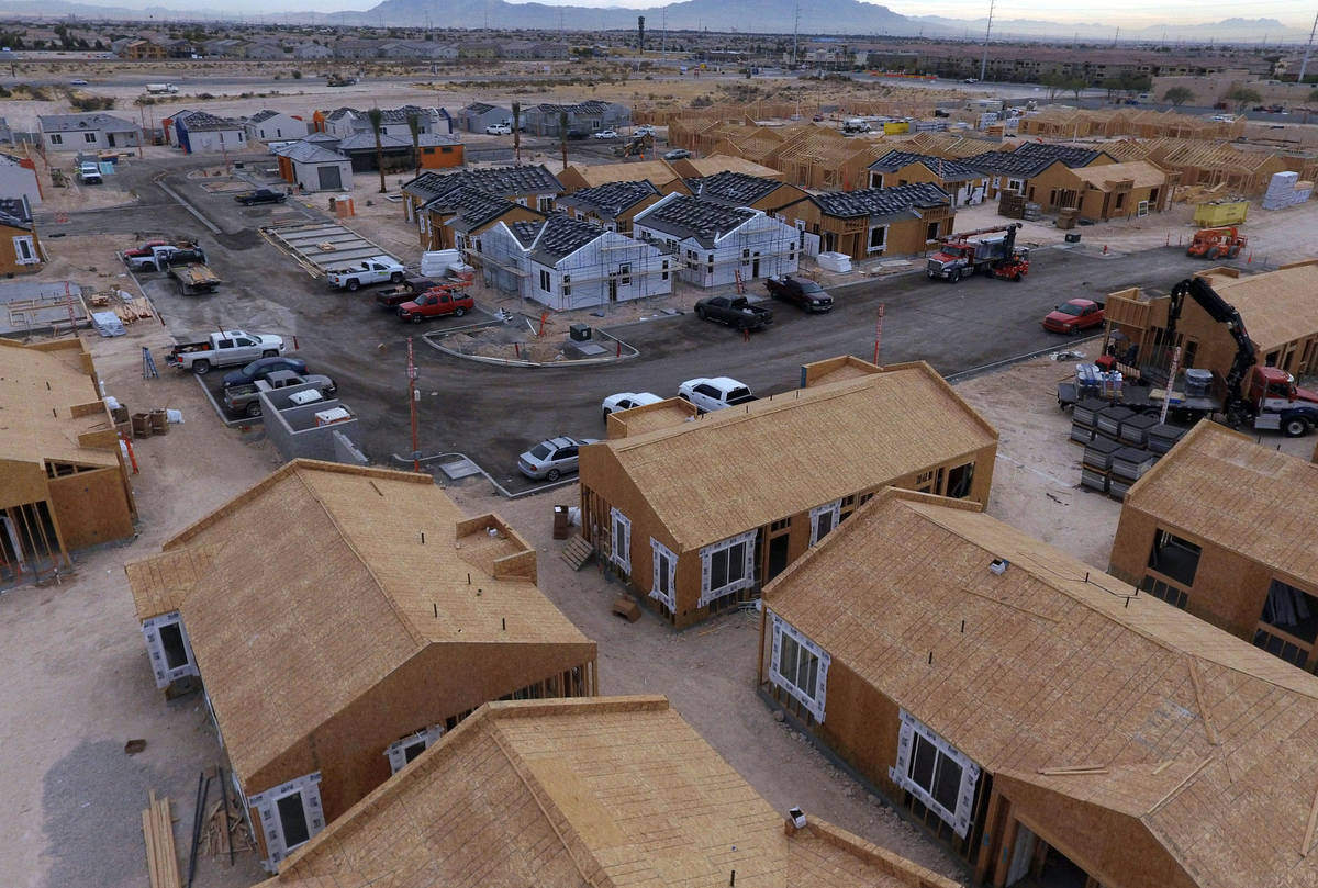 Moderne at Centennial construction site where single-story single-family rental homes are under ...