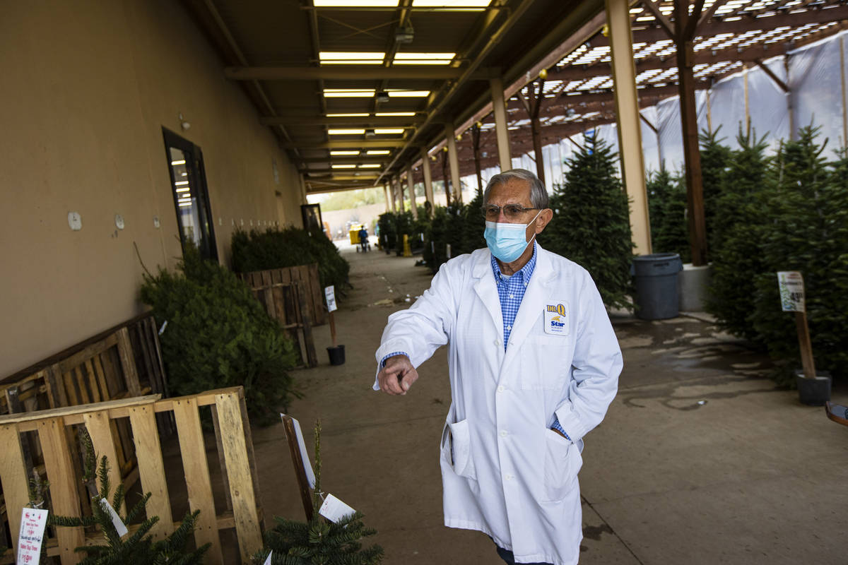 Paul Noe, horticultural expert at Star Nursery, talks about Christmas trees at Star Nursery in ...