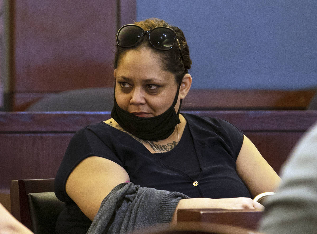 Malinda Mier, co-defendant in the Alpine Apartments fire, appears in court during the continuat ...