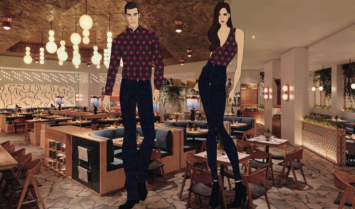 Renderings for bartenders and the kitchen staff at Commons Club Bar at Virgin Hotels Las Vegas. ...