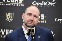 Frank Alejandre/Special to the Pahrump Valley Times Vegas Golden Knights coach Pete DeBoer was ...