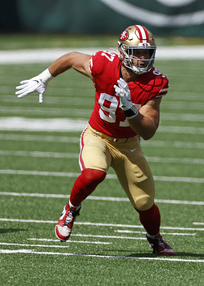 San Francisco 49ers defensive end Nick Bosa (97) in action against