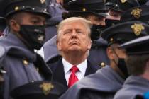 President Donald Trump watches the first half of the 121st Army-Navy Football Game in Michie St ...
