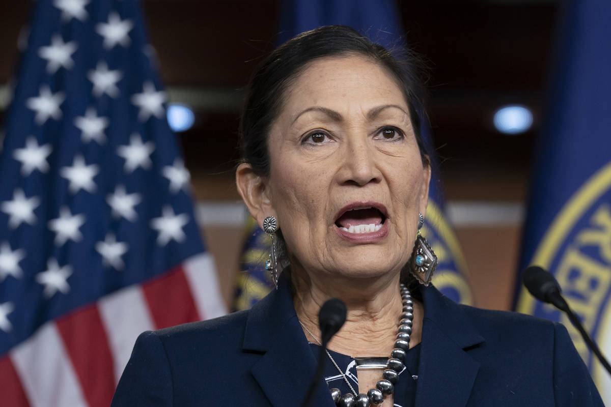 FILE - In this March 5, 2020, file photo Rep. Deb Haaland, D-N.M., Native American Caucus co-ch ...