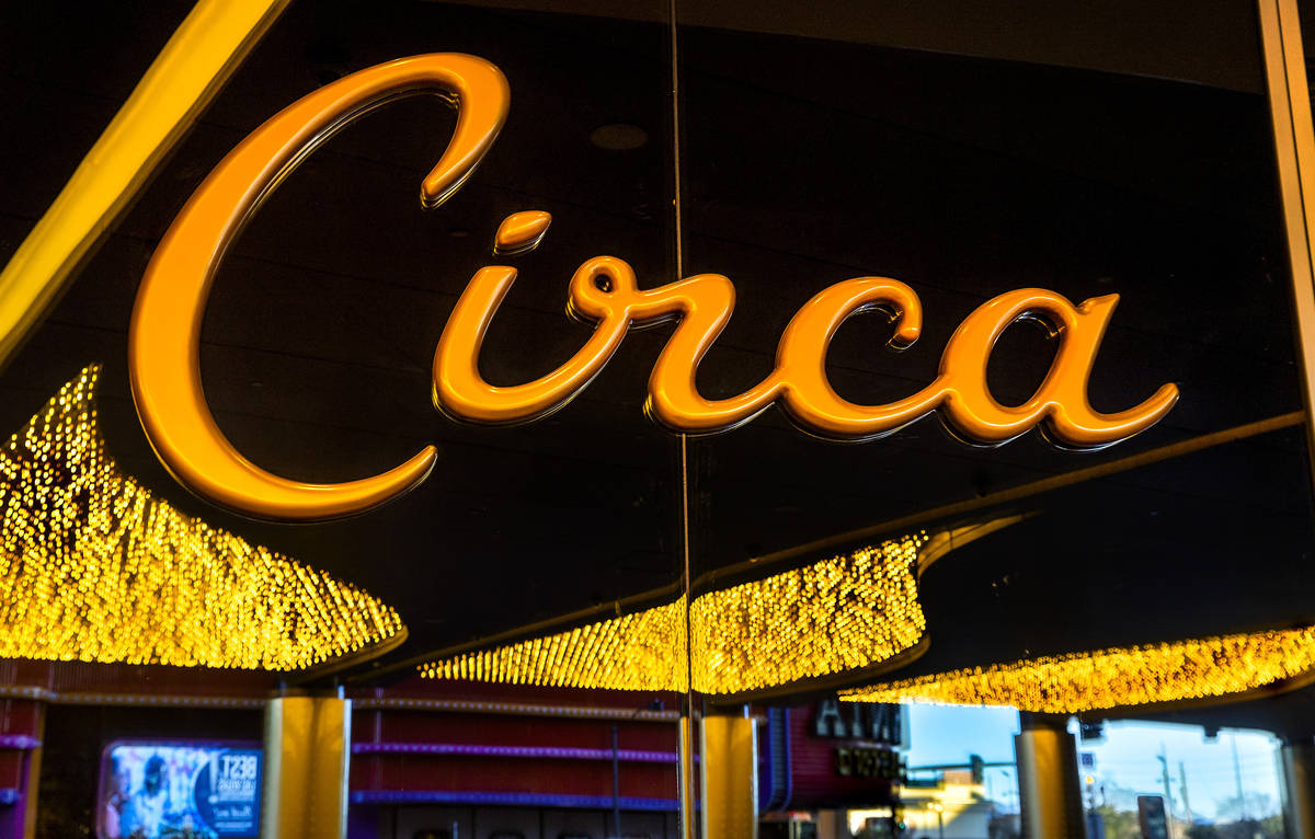 The new porte cochre at Circa is illuminated and ready for visitors on Friday, Dec. 18, 2 ...