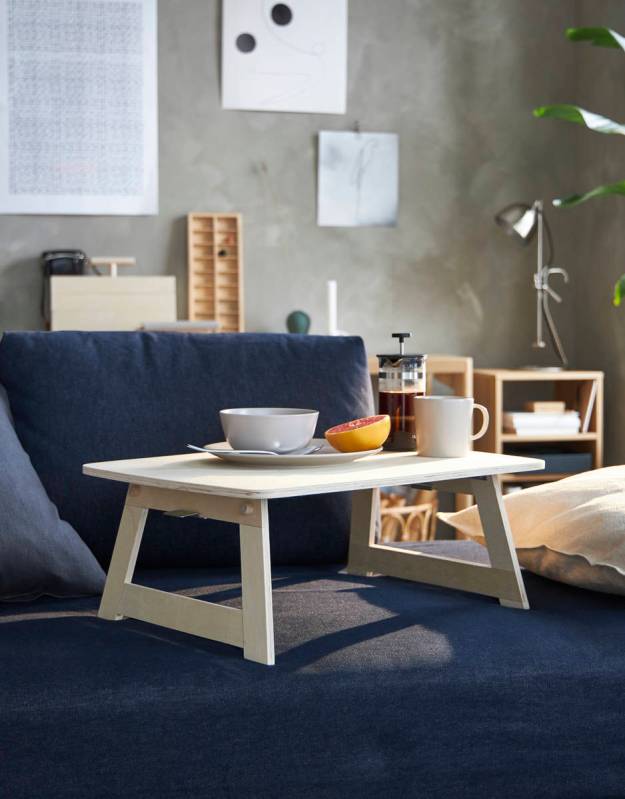 Breakfast in bed? Use the Ravaror tray to transport food, then unfold the legs to use as a smal ...