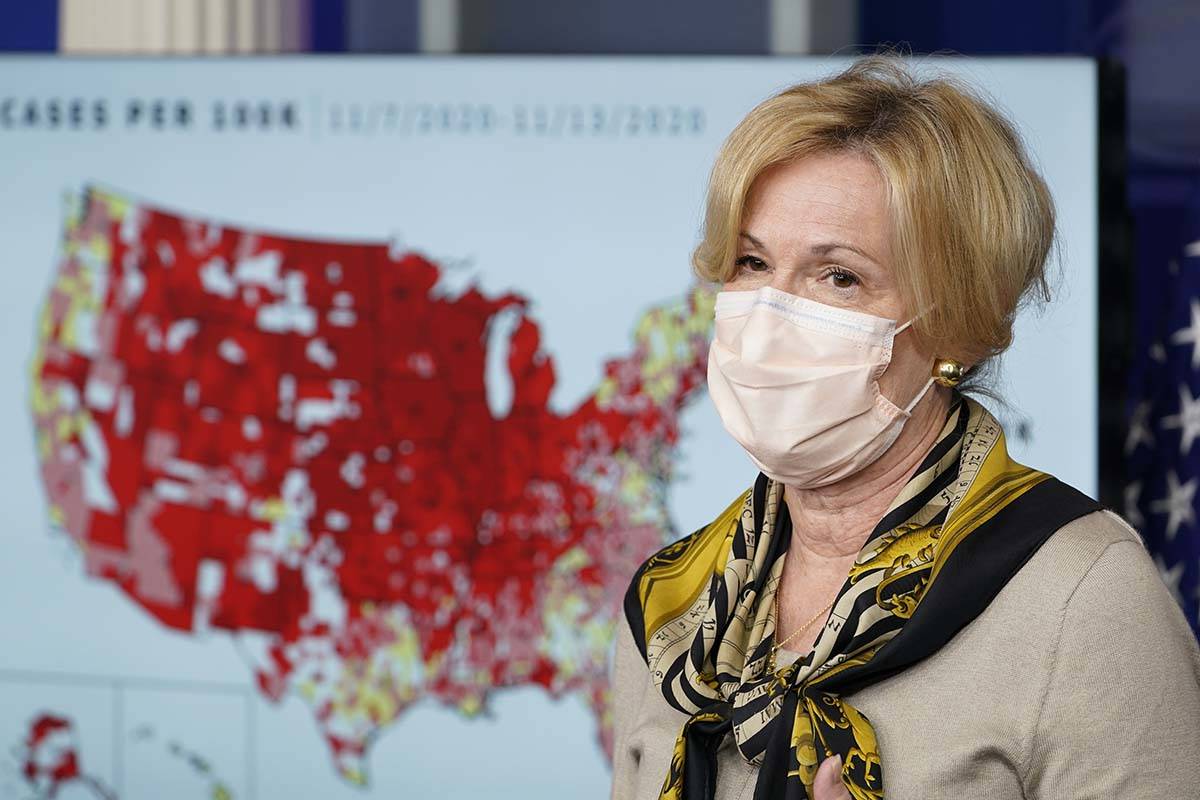 FILE - In this Nov. 19, 2020, file photo, White House Coronavirus Response Coordinator Dr. Debo ...