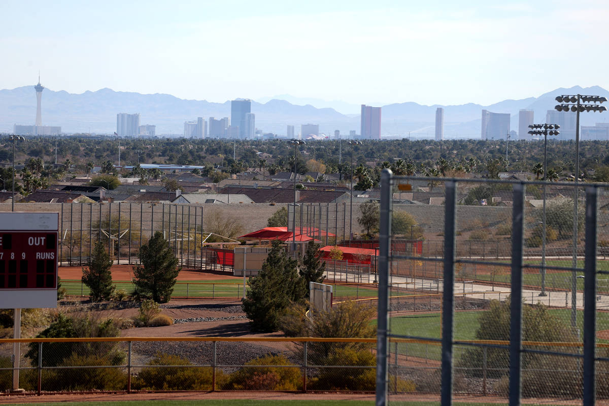 A view of the Strip at Panorama housing development by Touchstone Living on North Hualapai Way ...