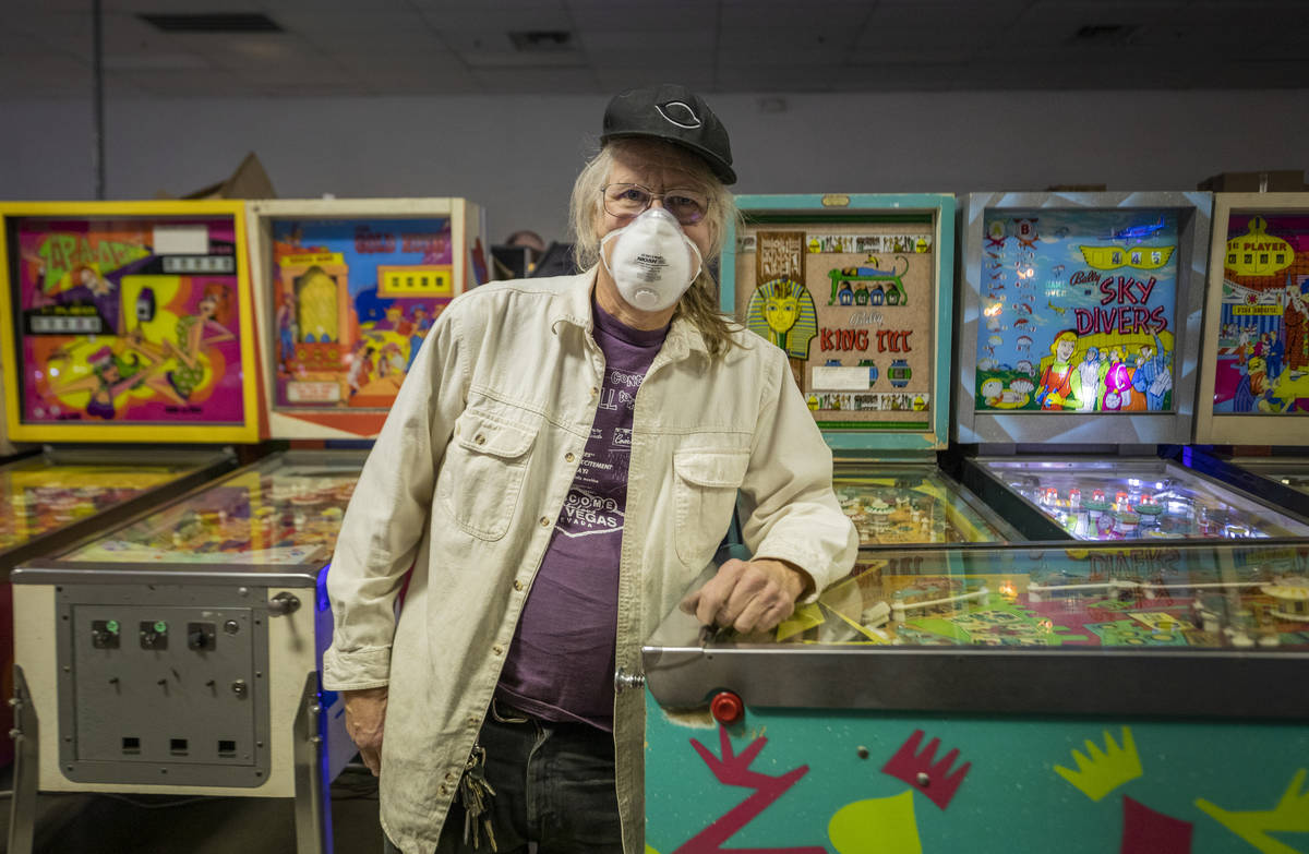 The Pinball Hall of Fame owner Tim Arnold is seen in the museum during the launch of a food tru ...