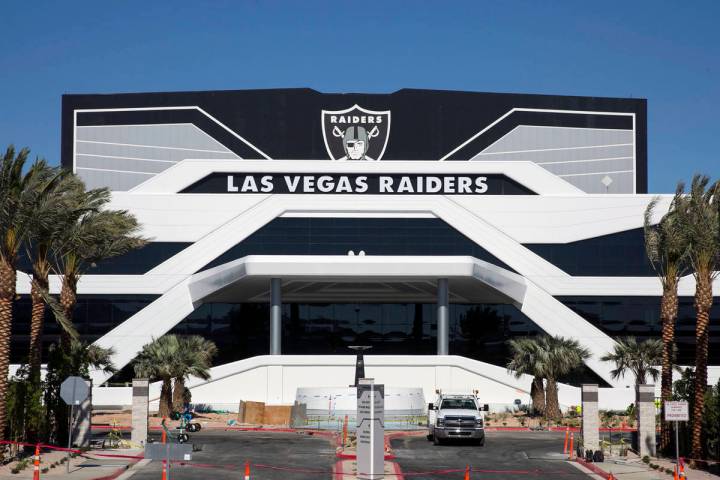 The Las Vegas Raiders headquarters and practice facility photographed on Wednesday, July 8, 202 ...