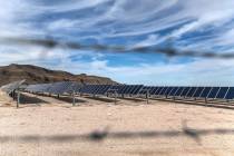 Mountain View Solar Energy panels on Friday, March 6, 2020, in North Las Vegas. (Benjamin ...