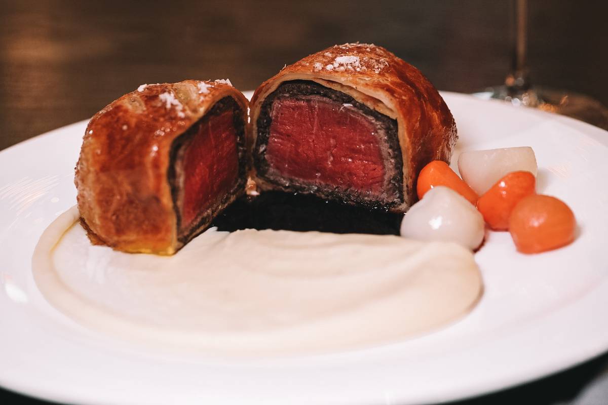 Beef Wellington from Gordon Ramsay Hell’s Kitchen. (Caesars Palace