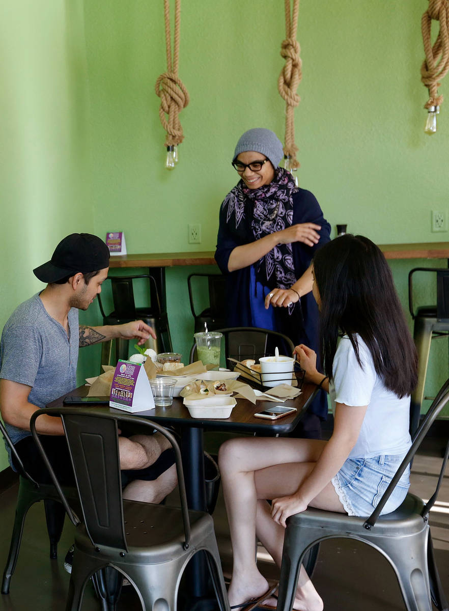 Owner/chef Iman Haggag provided 50 free meals each day in April and May from her Egyptian resta ...