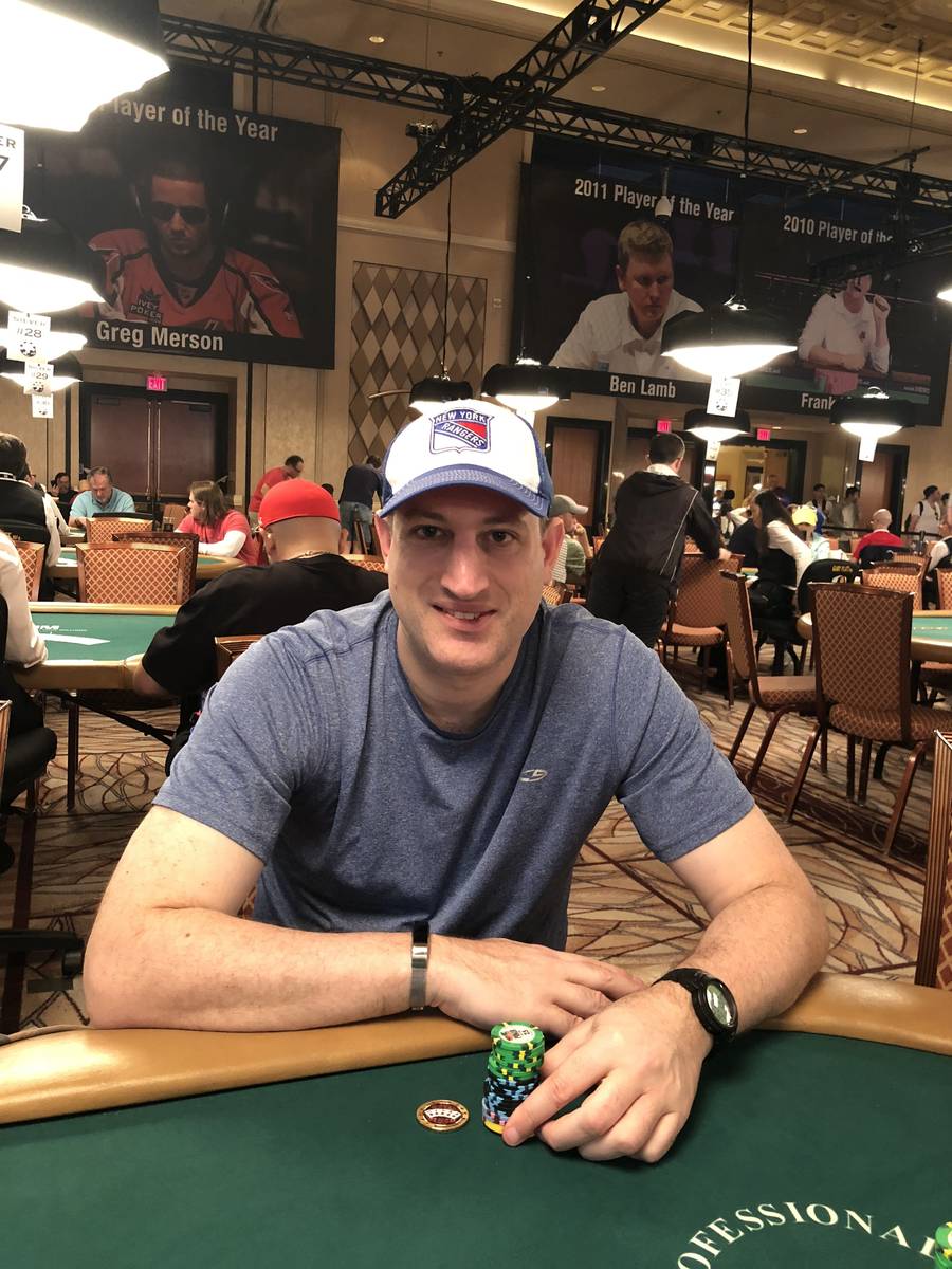 Gershon Distenfeld at the World Series of Poker at the Rio in 2018. (Gershon Distenfeld)