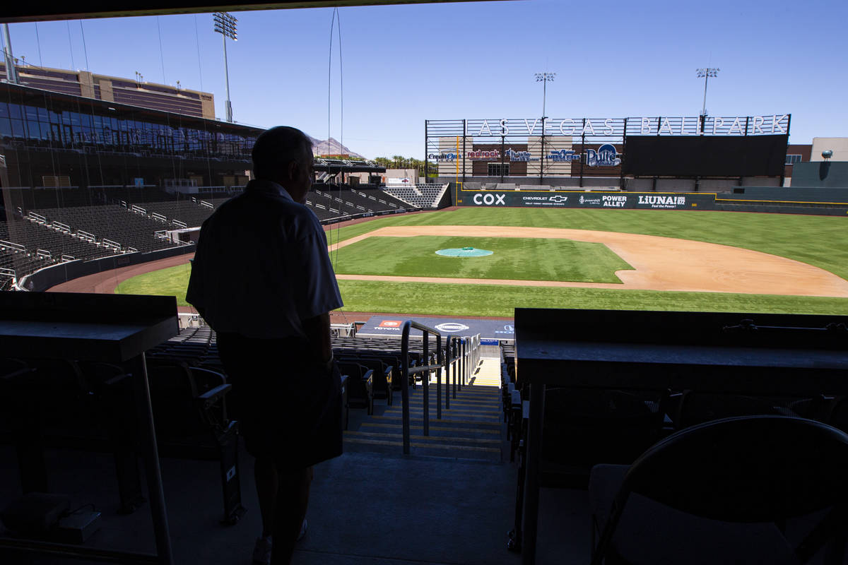 Las Vegas Aviators president Don Logan looks out at at Las Vegas Ballpark in Downtown Summerlin ...