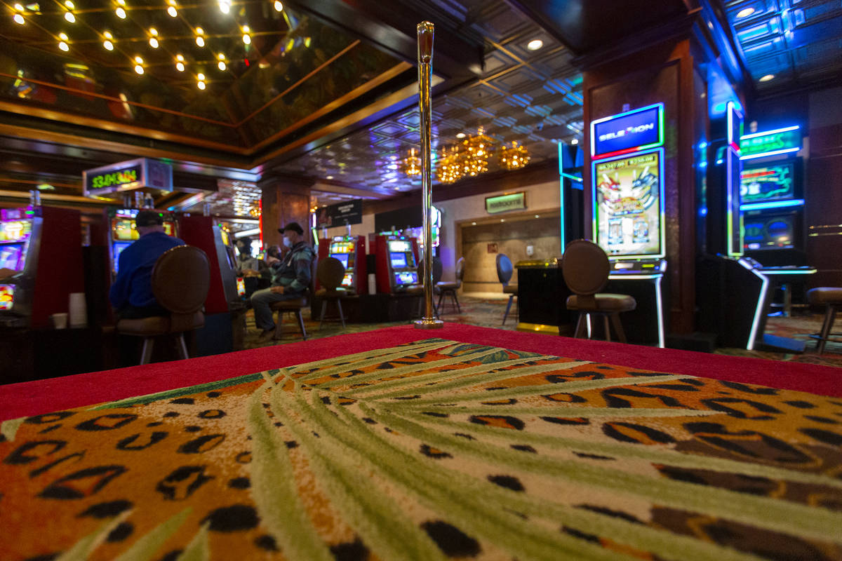The new carpet at the El Cortez is seen on Wednesday, Dec. 23, 2020, in downtown Las Vegas. (El ...