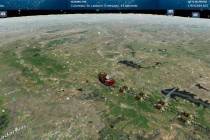 This photo provided by The North American Aerospace Defense Command (NORAD) shows the Santa Tra ...