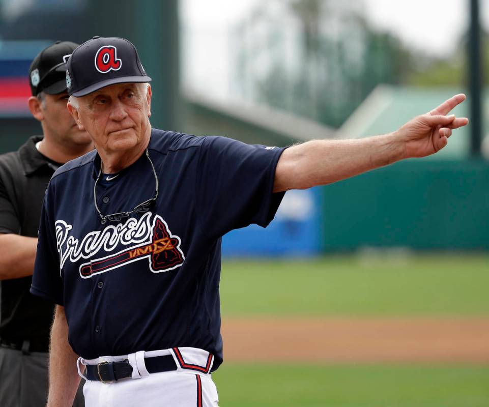 FILE - In this March 13, 2017, file photo, former MLB pitcher and Baseball Hall of Famer Phil N ...
