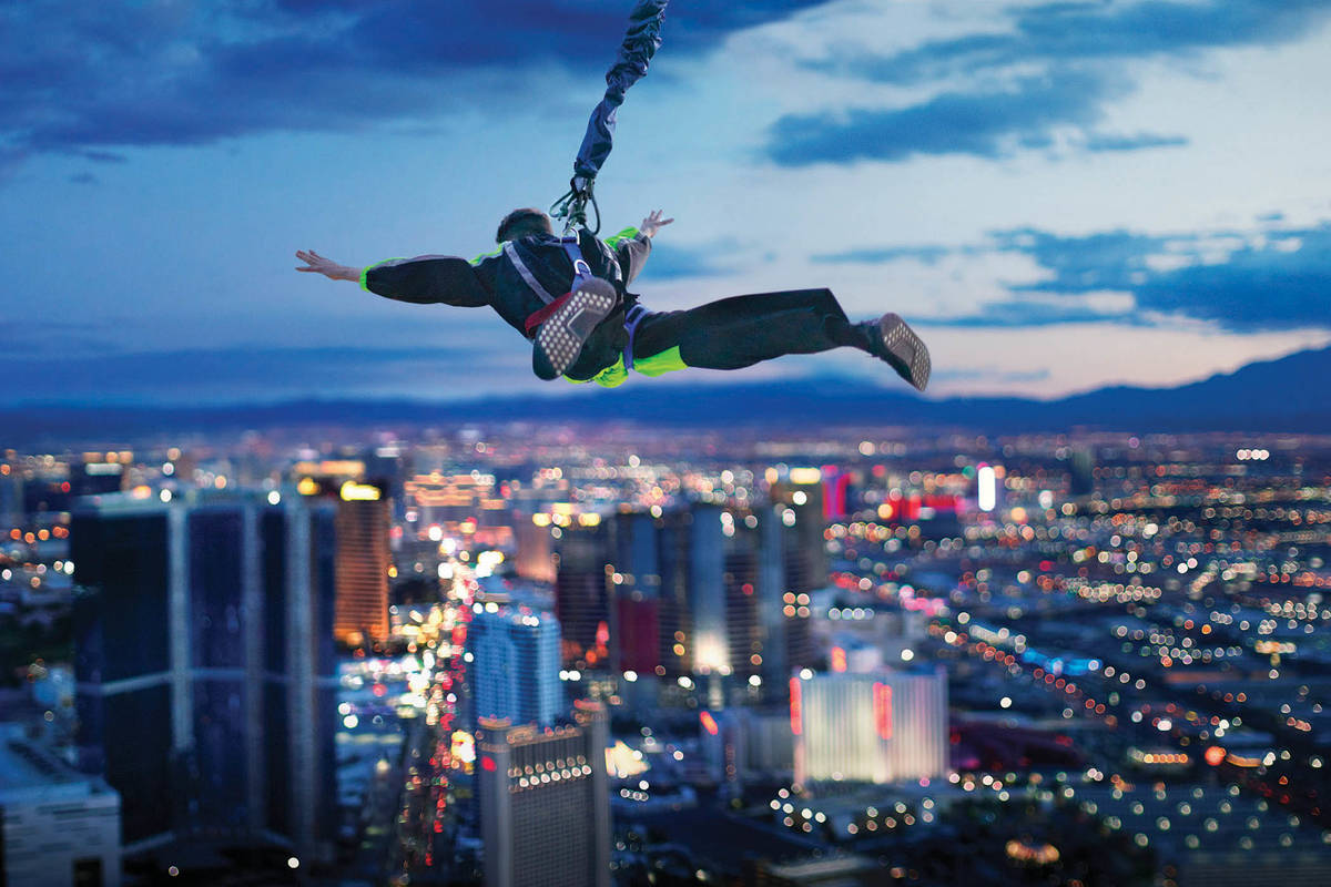 A contest winner will take The Strat's SkyJump at midnight Thursday night. (Golden Entertainment)