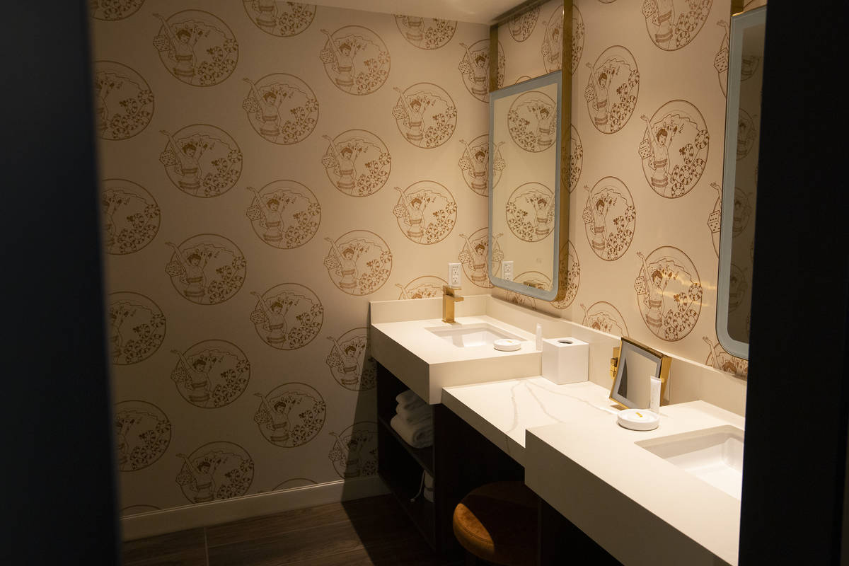 The bathroom of a "Circa Studio Suite" at Circa on Monday, Dec. 28, 2020, in Las Vega ...