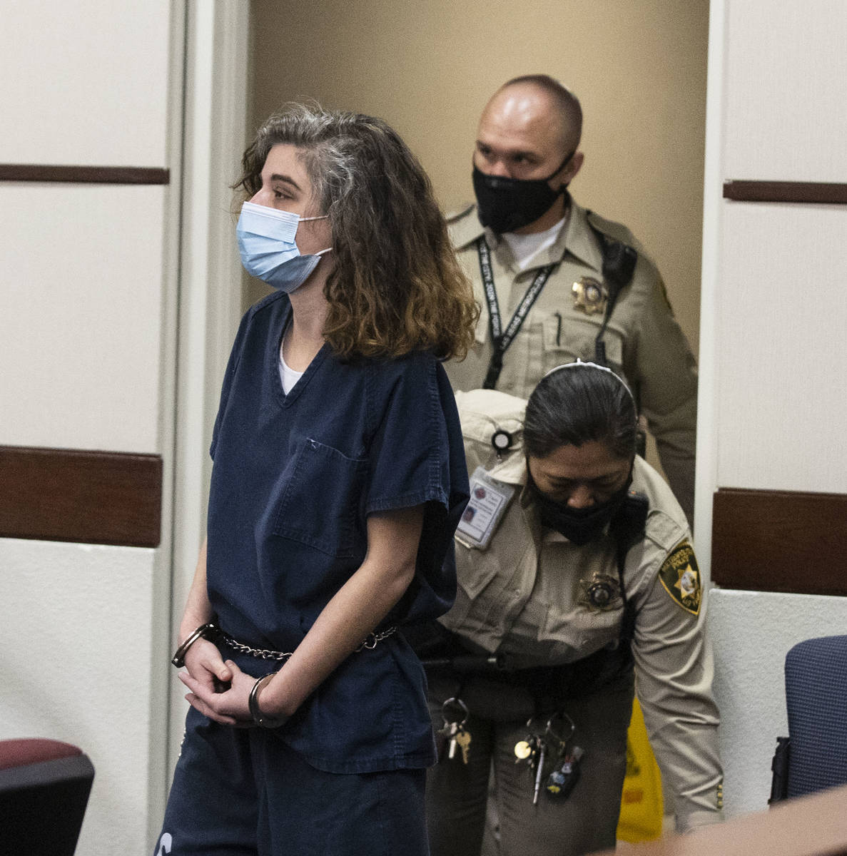 Kayleigh Lewis, one of three people charged in a Henderson and Arizona shooting spree that left ...