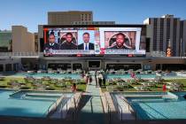 Stadium Swim, open year-round, at Circa in Las Vegas, Wednesday, Oct. 28, 2020. (Rachel Aston/L ...