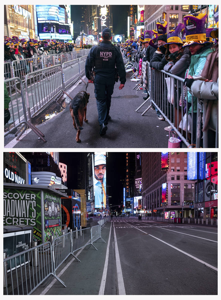 Las Vegas Strip Crowds On New Year S Eve In Stark Contrast To New York Las Vegas Review Journal