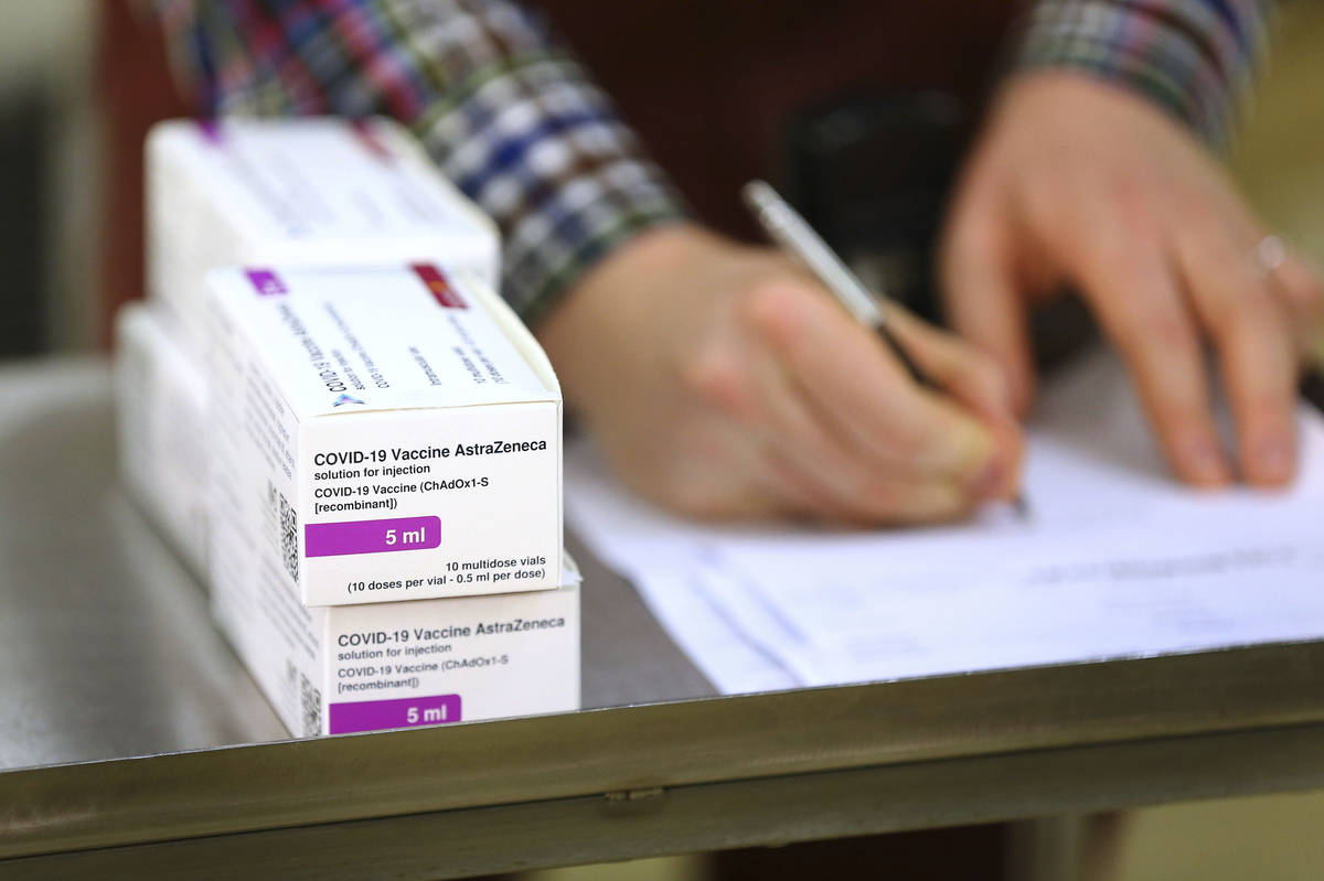 Doses of the COVID-19 vaccine developed by Oxford University and U.K.-based drugmaker AstraZene ...