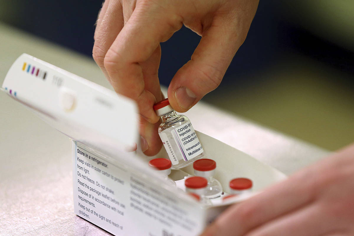 Doses of the COVID-19 vaccine developed by Oxford University and U.K.-based drugmaker AstraZene ...