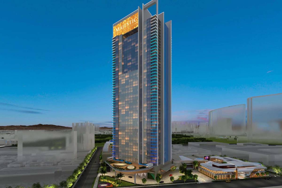 Developer Lorenzo Doumani expects to start building Majestic Las Vegas, a rendering of which is ...