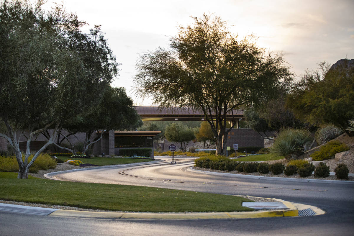 The entrance to The Ridges, a luxury community in Summerlin in Las Vegas on Saturday, Jan. 2, 2 ...