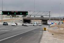 Nevada Department of Transportation tests a new Active Traffic Management sign on southbound U. ...