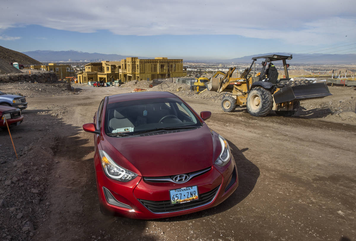 Jawaher Hejji's car, shown on Wednesday, Jan. 6, 2021, was left at this spot near the Amargosa ...