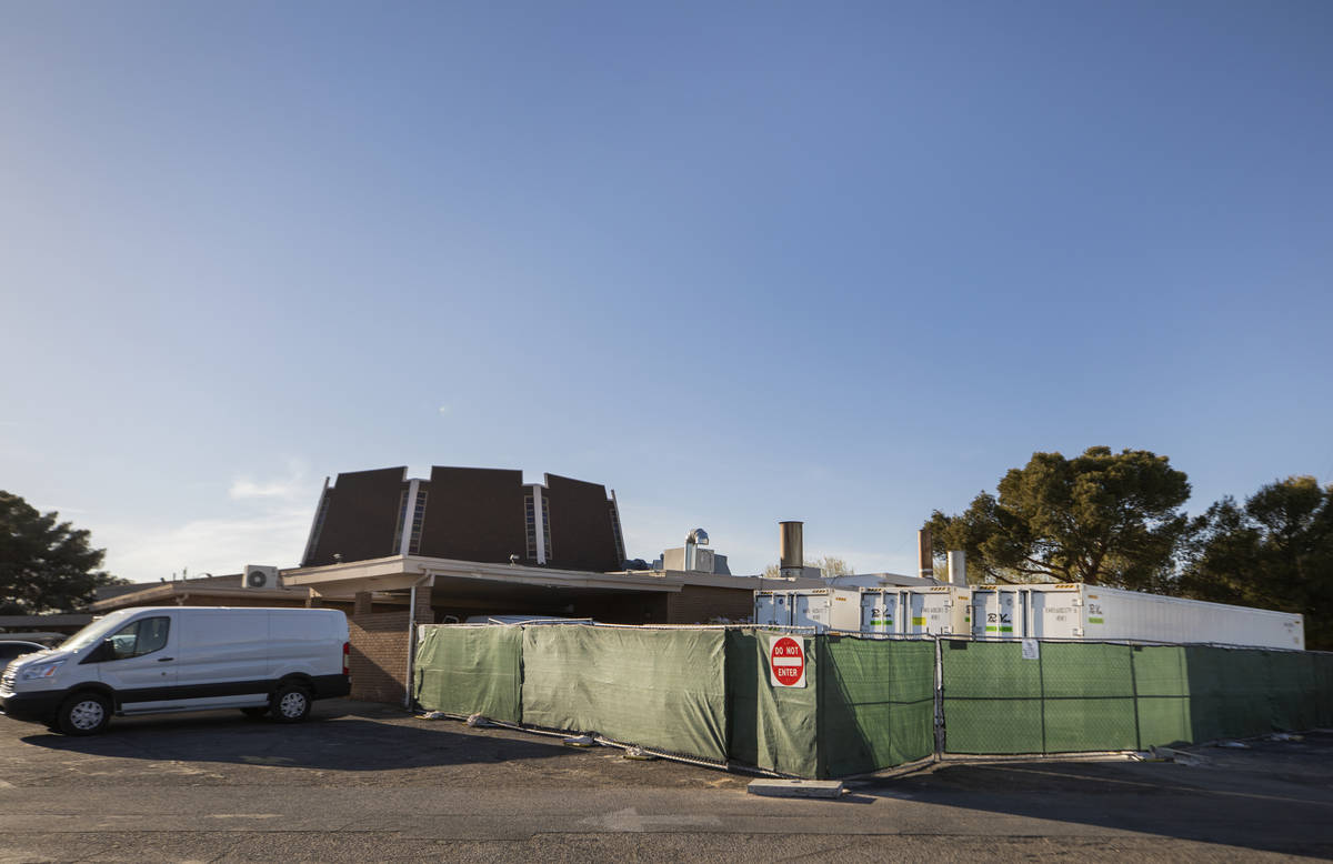 Davis Funeral Homes and Memorial Park is seen in Las Vegas on Tuesday, Jan. 5, 2021. (Elizabeth ...