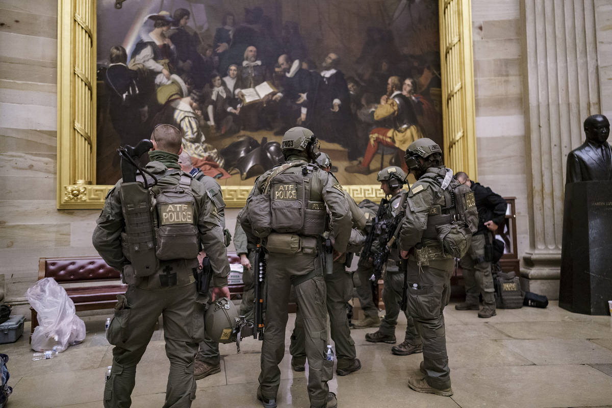 After violent protesters loyal to President Donald Trump stormed the U.S. Capitol today, a tact ...