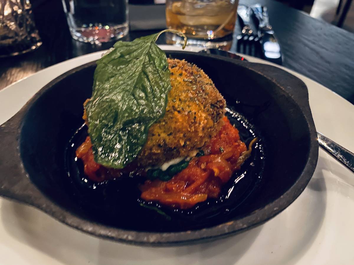 Fried burrata scarpetta at Al Solito Posto (Al Mancini/Las Vegas Review-Journal)