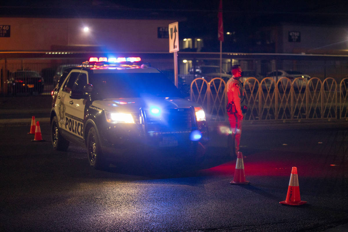Las Vegas Metro Police Department and Homicide investigate a homicide in the area of the 4700 b ...