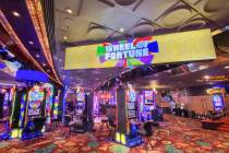 The Wheel of Fortune Slot Zone debuted on Thursday inside the Plaza’s gaming floor. (Courtesy ...