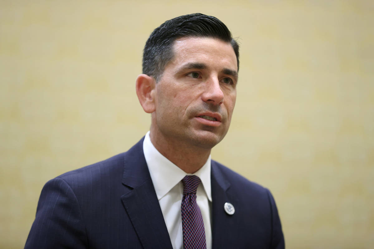Acting Secretary of the Department of Homeland Security Chad Wolf is interviewed at the Venetia ...